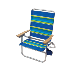 striped easy in / out beach chair