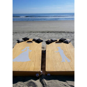 Wedding-Themed Cornhole Set w/ 8 bags - Image 2
